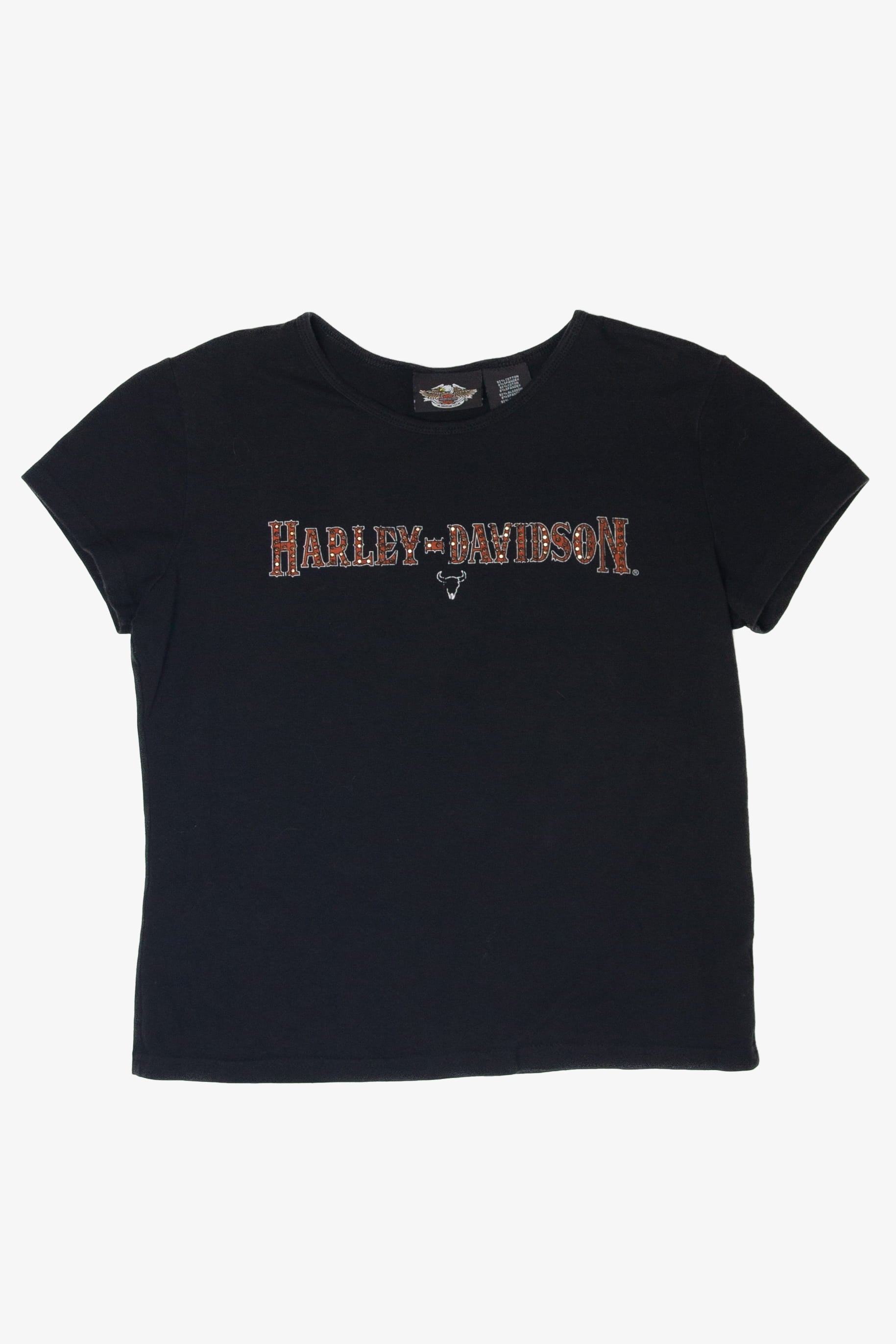 Recycled Bejeweled Harley Davidson T-Shirt