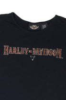 Recycled Bejeweled Harley Davidson T-Shirt