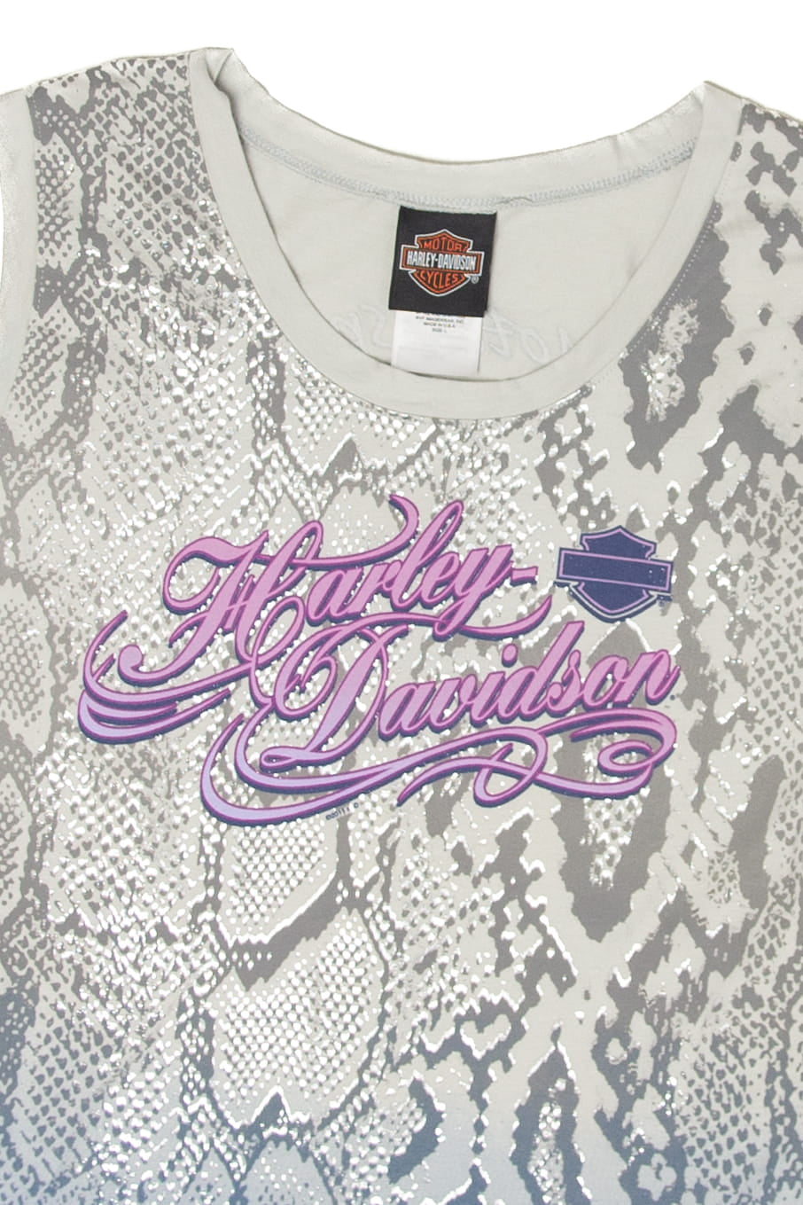 Recycled Gradient Harley Davidson Sleeveless T-Shirt (2010s)