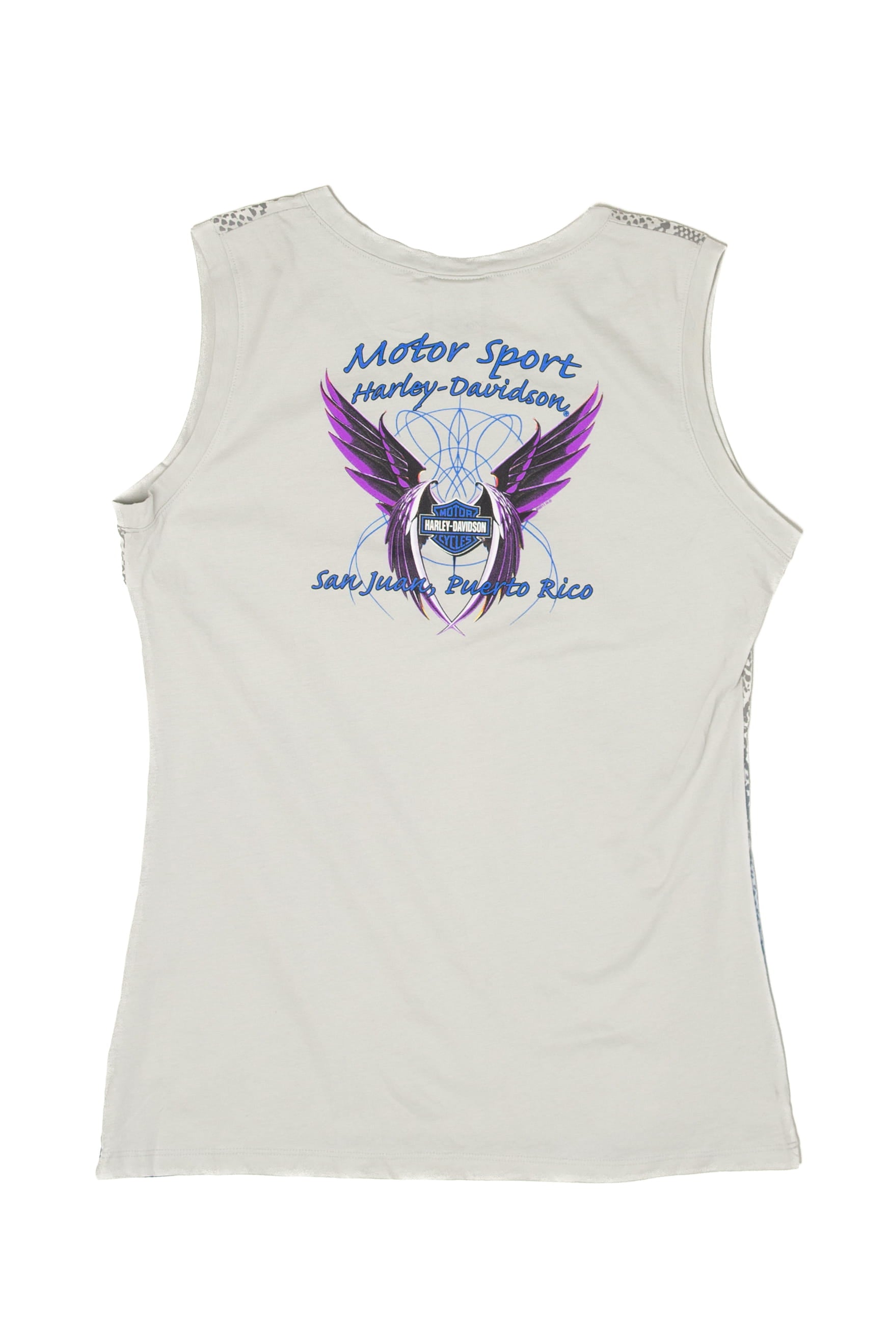 Recycled Gradient Harley Davidson Sleeveless T-Shirt (2010s)
