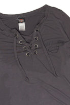 Recycled Lace Up Harley Davidson T-Shirt (2020s)