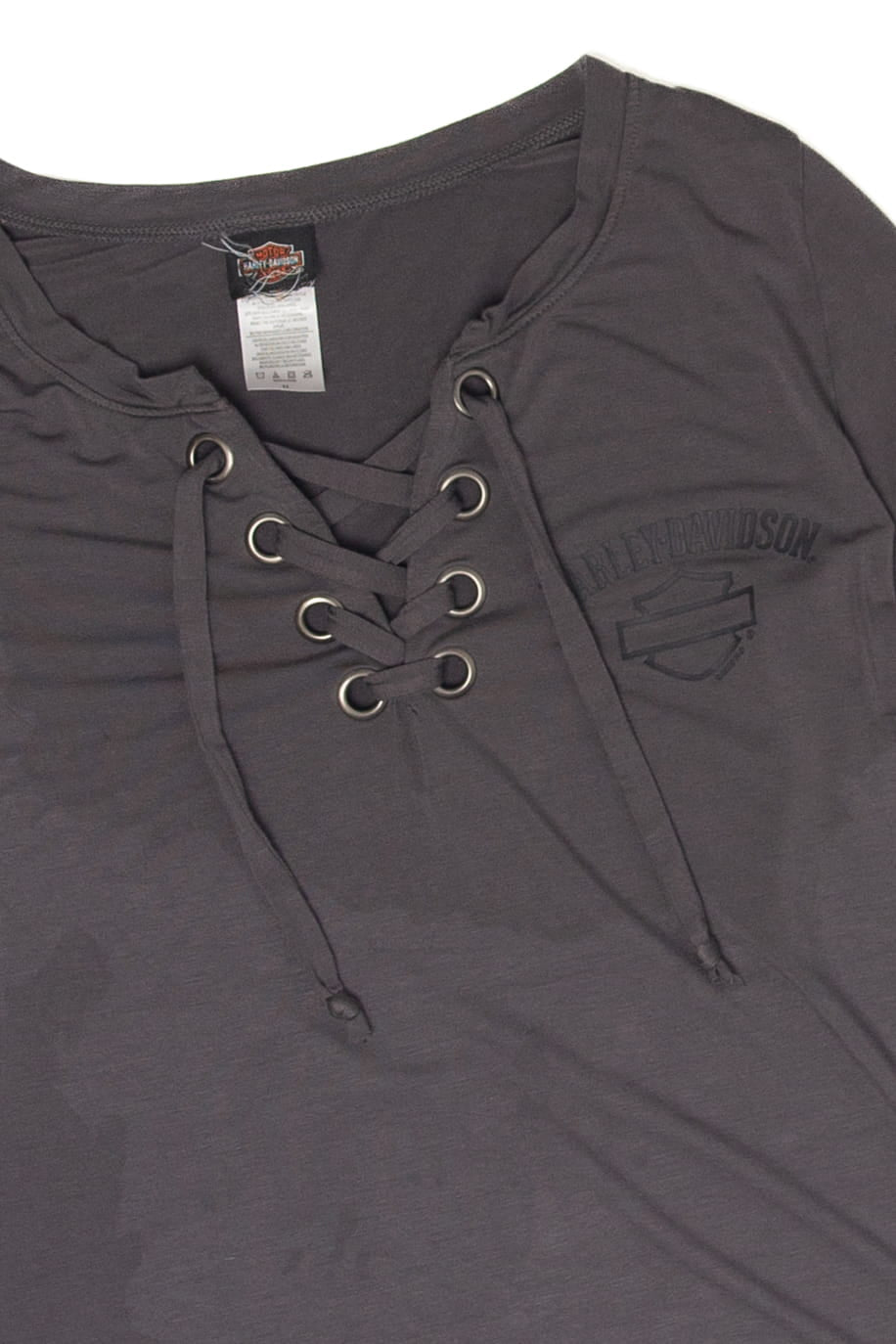 Recycled Lace Up Harley Davidson T-Shirt (2020s)