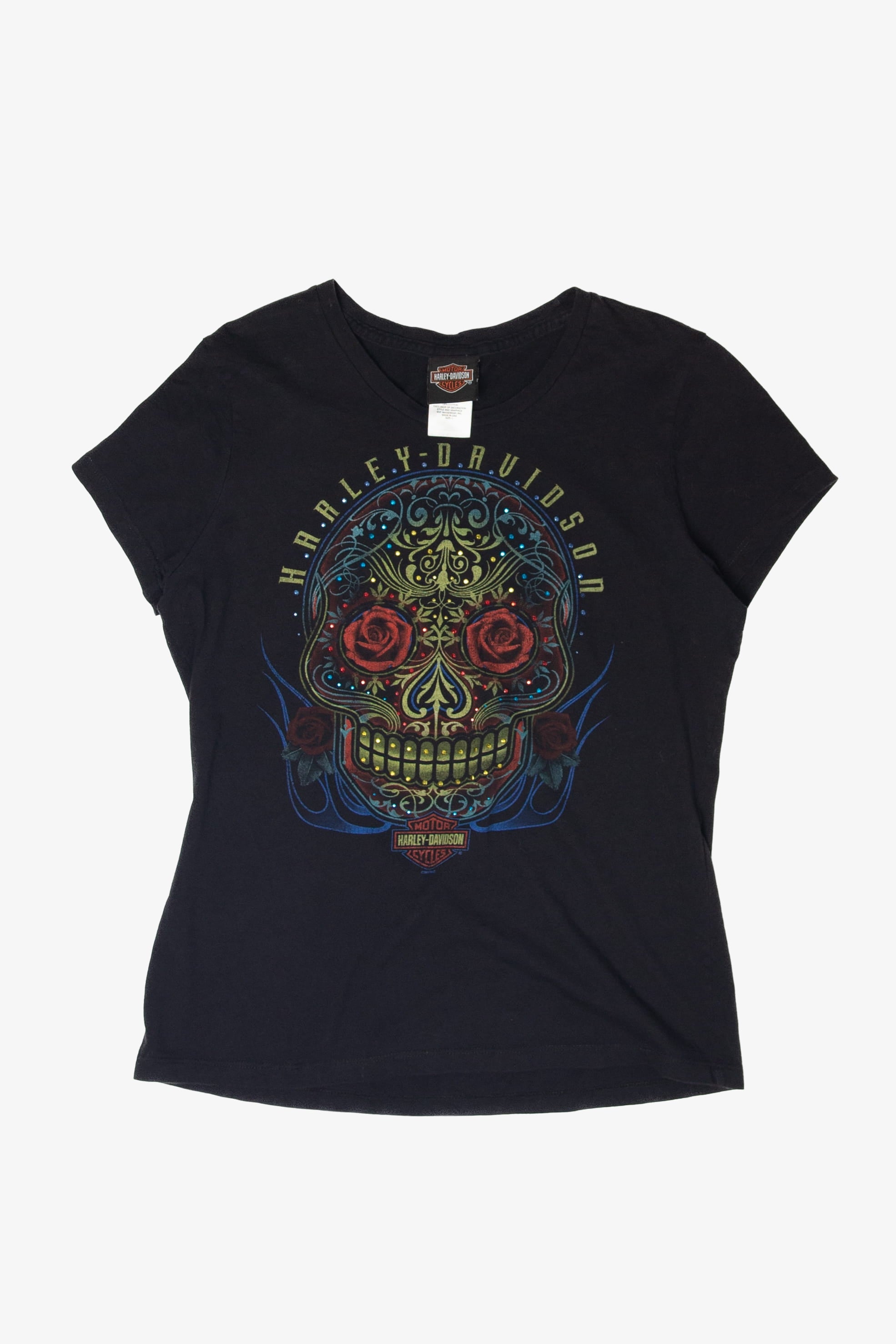 Recycled Skull Harley Davidson T-Shirt (2010s)