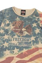 Vintage Y2K "Freedom Pride Tradition" American Flag Harley Davidson T-Shirt (2000s)