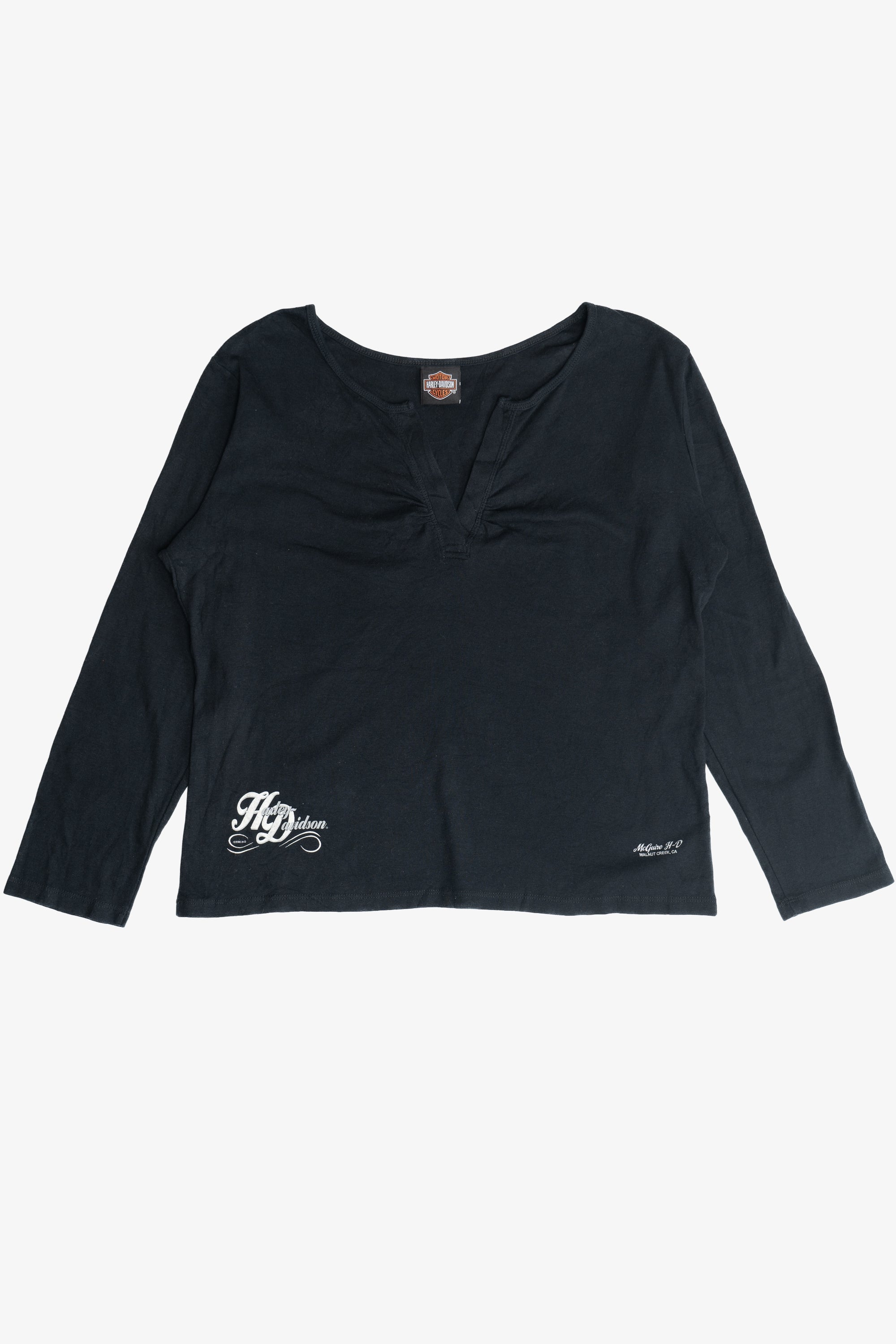 Harley Davidson Walnut Creek Women's Long Sleeve V-Neck T-Shirt