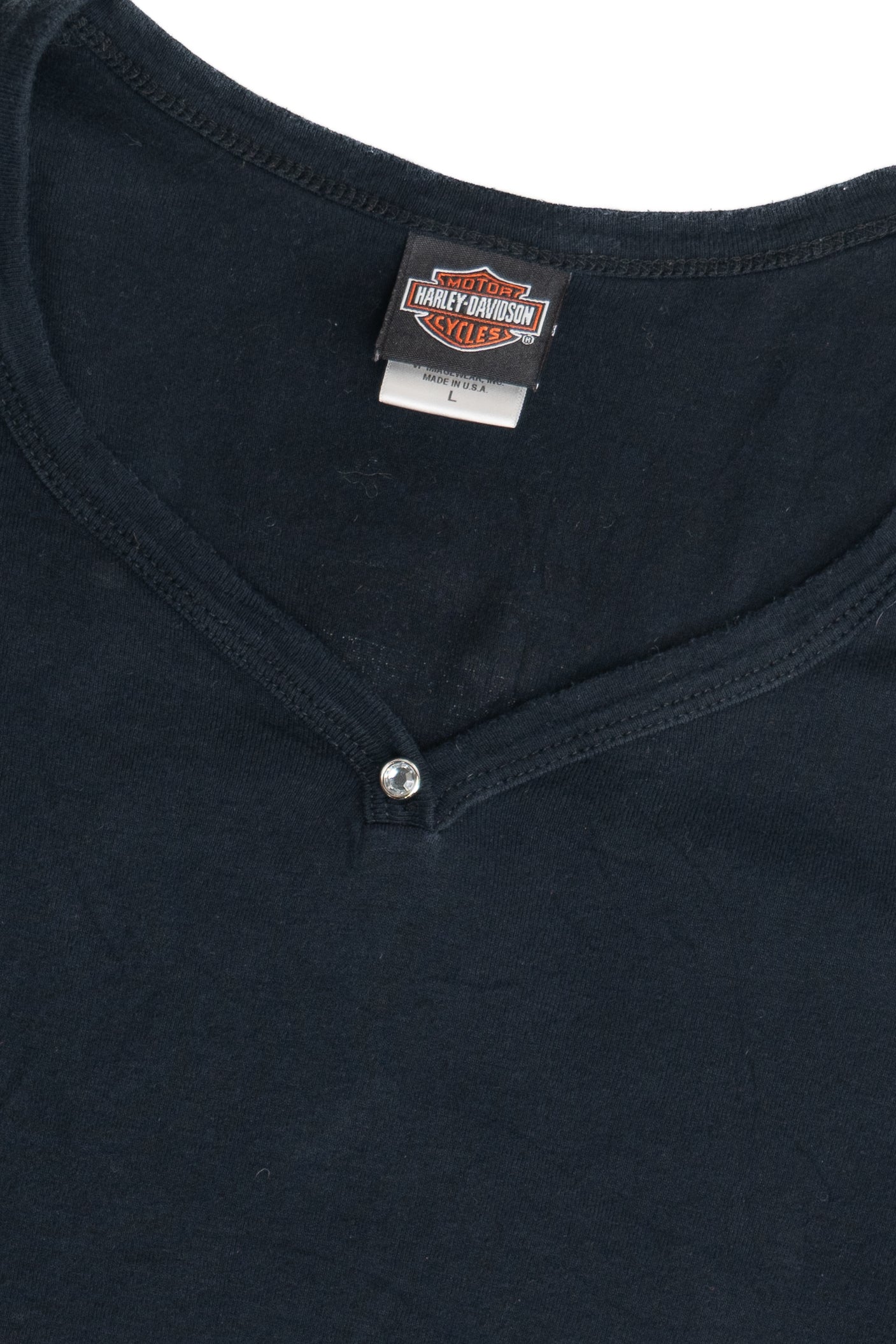 Harley Davidson Rhinestone Cocoa Beach Long Sleeve T-Shirt