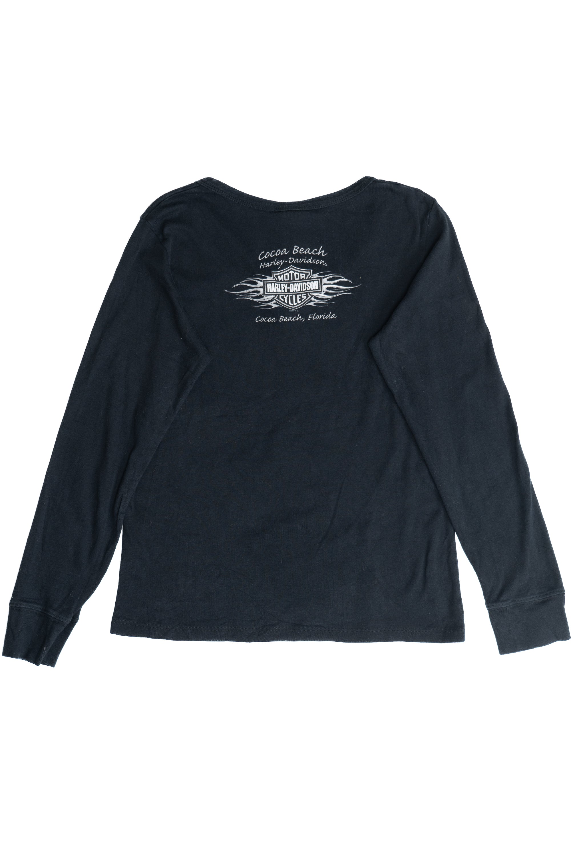 Harley Davidson Rhinestone Cocoa Beach Long Sleeve T-Shirt