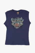 Vintage Dark Blue Clothing Harley Davidson T-Shirt (2000s)