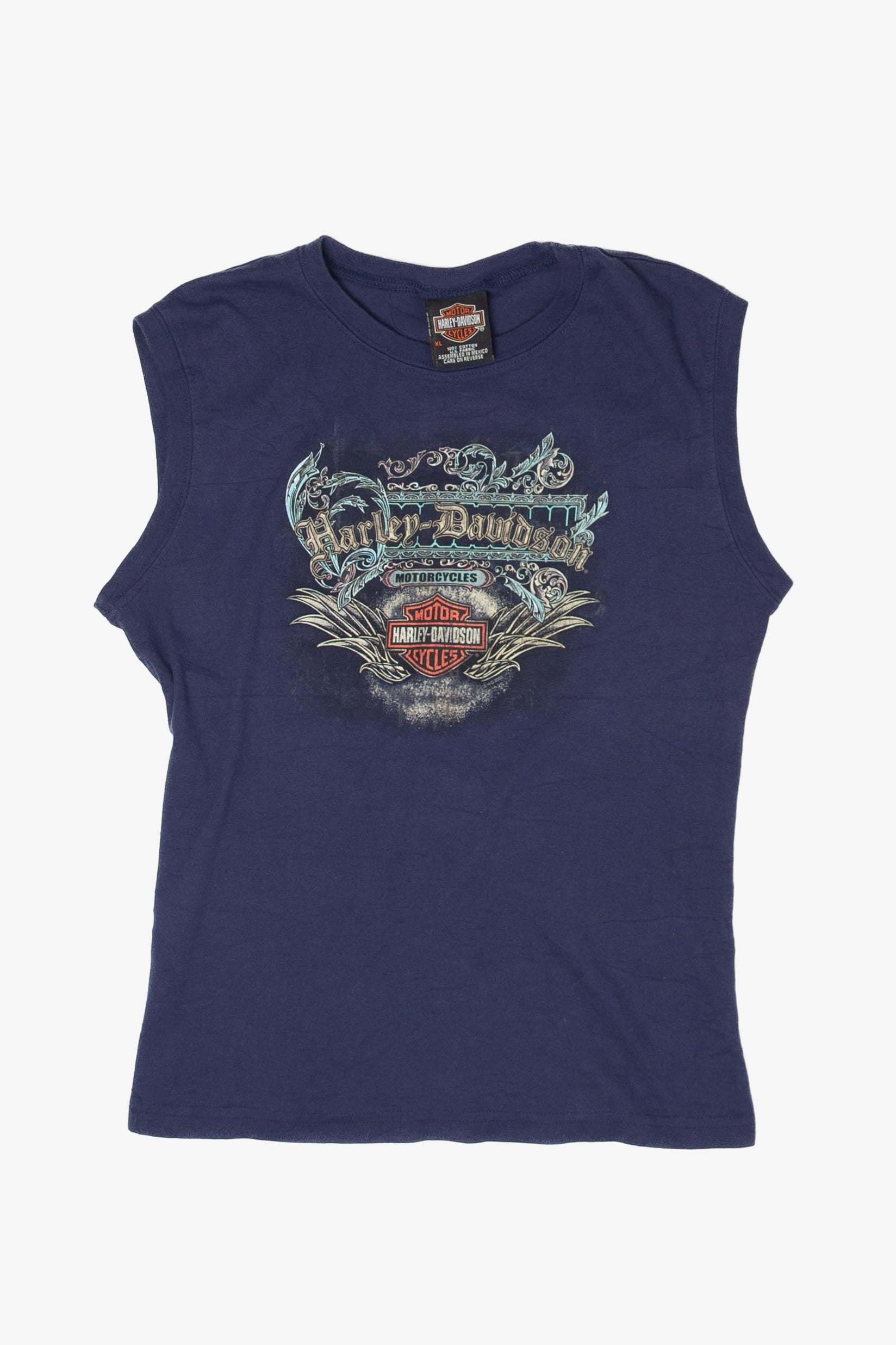 Vintage Dark Blue Clothing Harley Davidson T-Shirt (2000s)