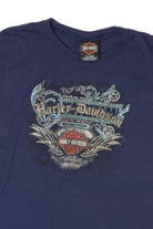 Vintage Dark Blue Clothing Harley Davidson T-Shirt (2000s)