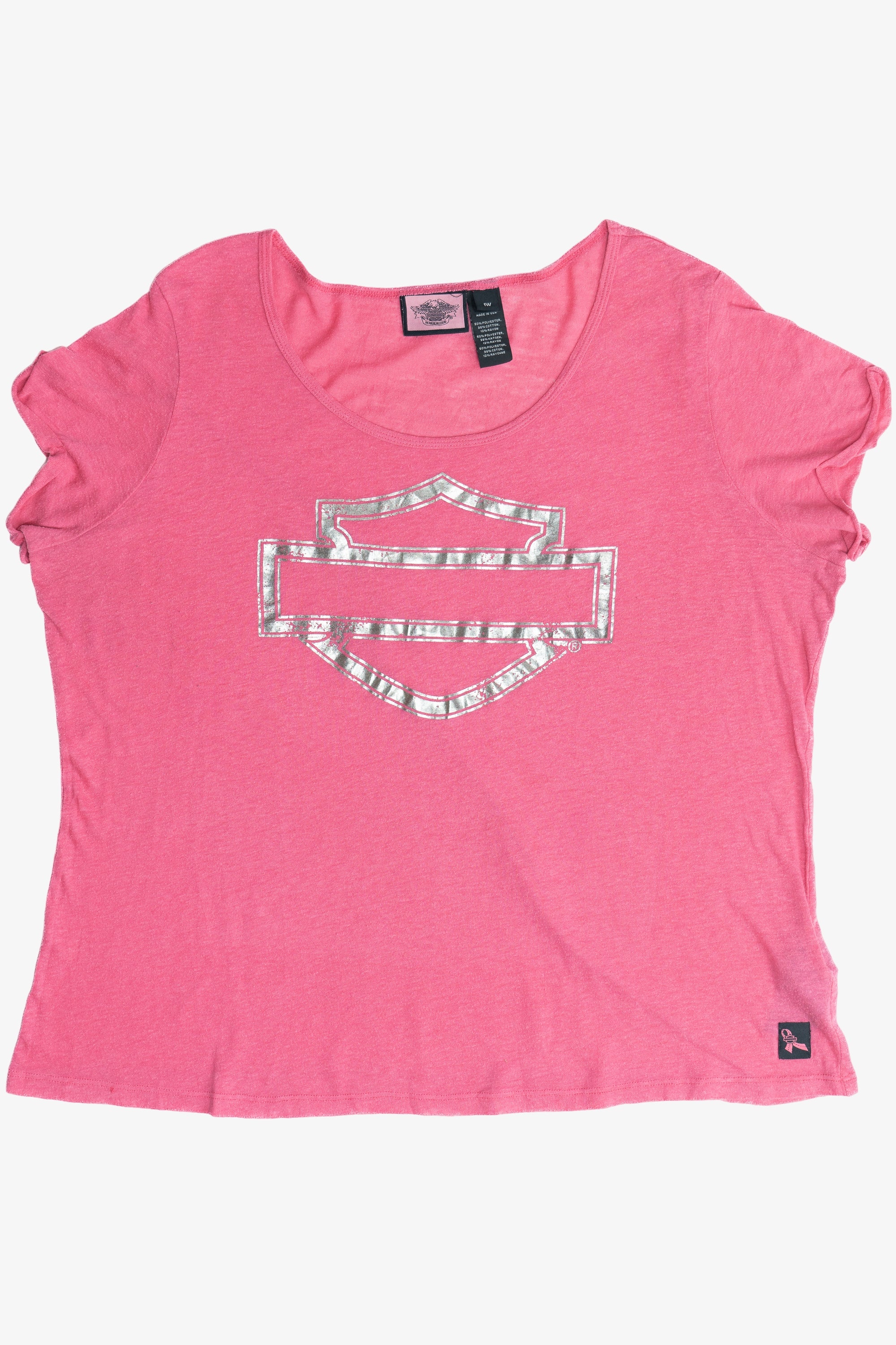 Harley Davidson Metallic Print Logo T-Shirt