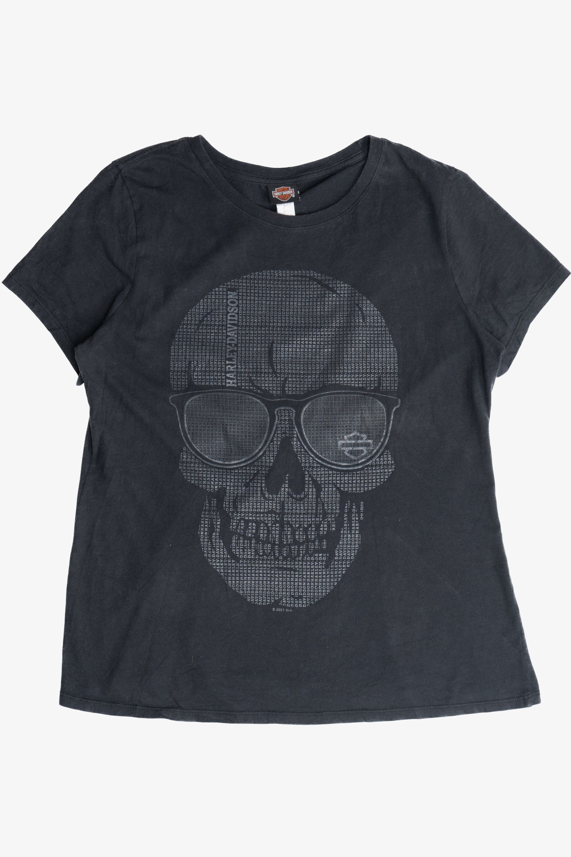 Harley Davidson Skull "The Road Is Calling" Las Vegas T-Shirt