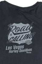 Harley Davidson Skull "The Road Is Calling" Las Vegas T-Shirt