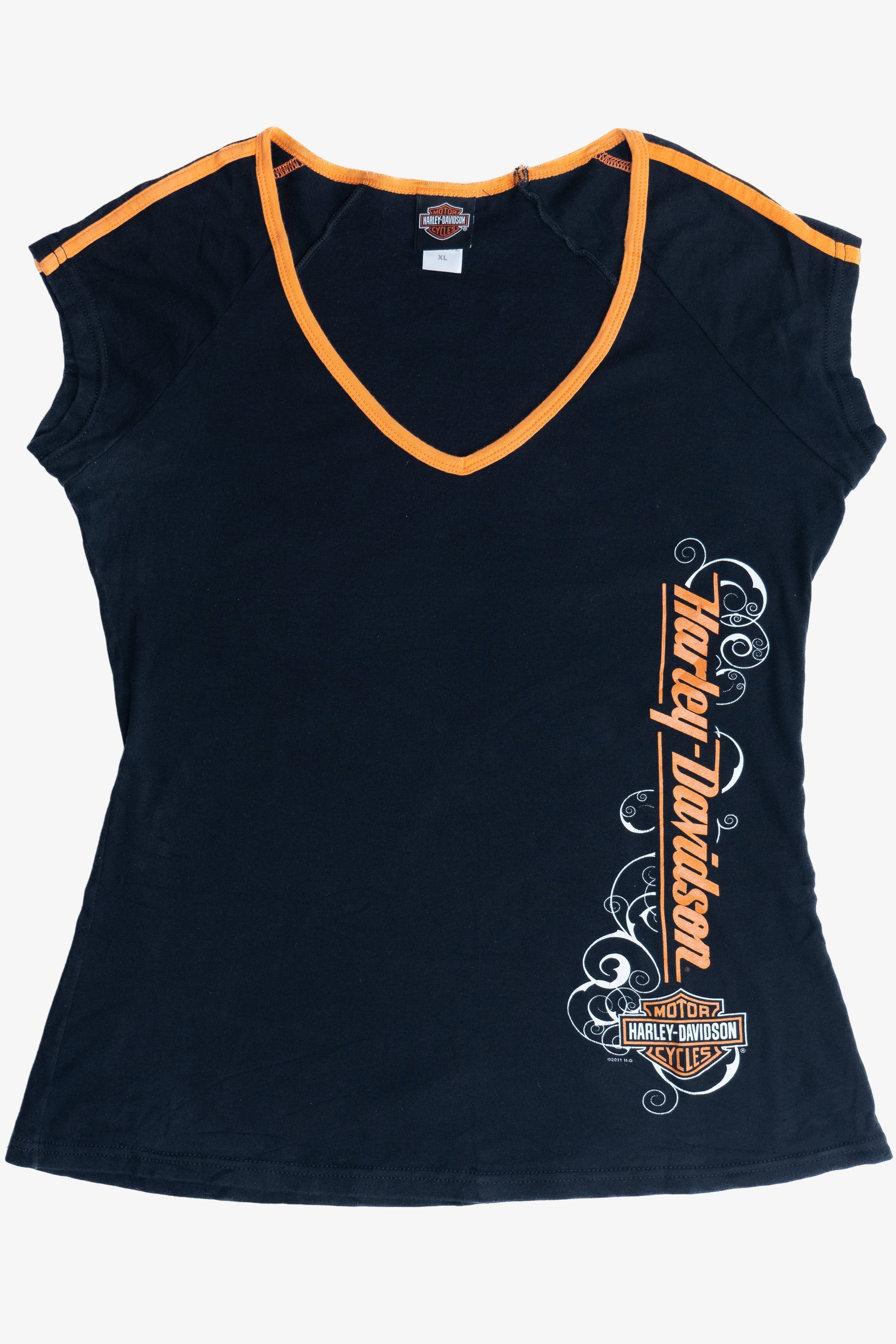 Harley Davidson Sporty Striped Sleeve Appleton Wisconsin T-Shirt