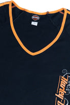 Harley Davidson Sporty Striped Sleeve Appleton Wisconsin T-Shirt