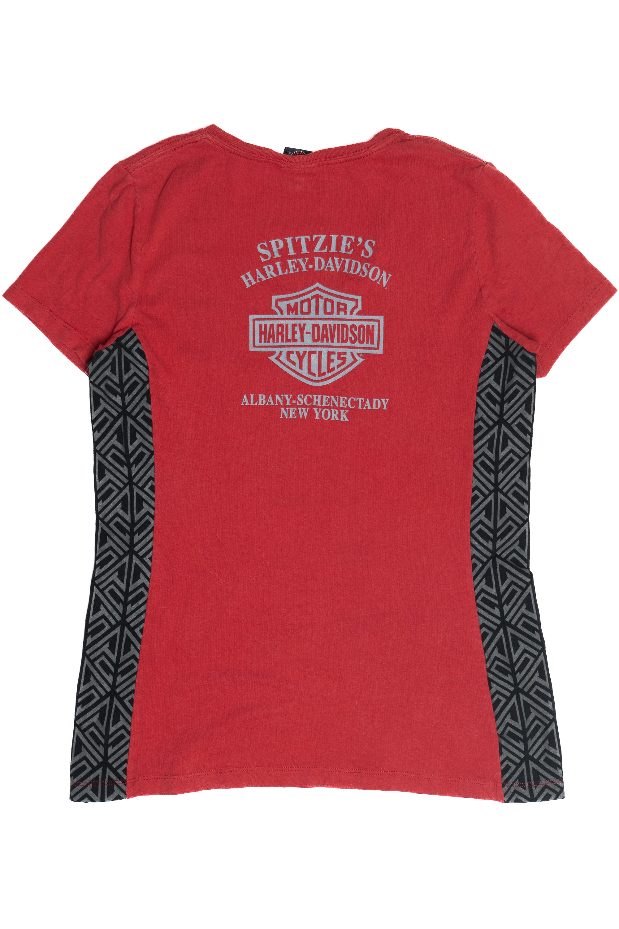 Harley Davidson Patterned Sides Spitzie's Albany-Schenectady New York T-Shirt