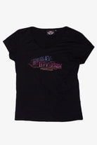  Black Jeweled Harley Davidson Motorcycles T-Shirt (2010s)