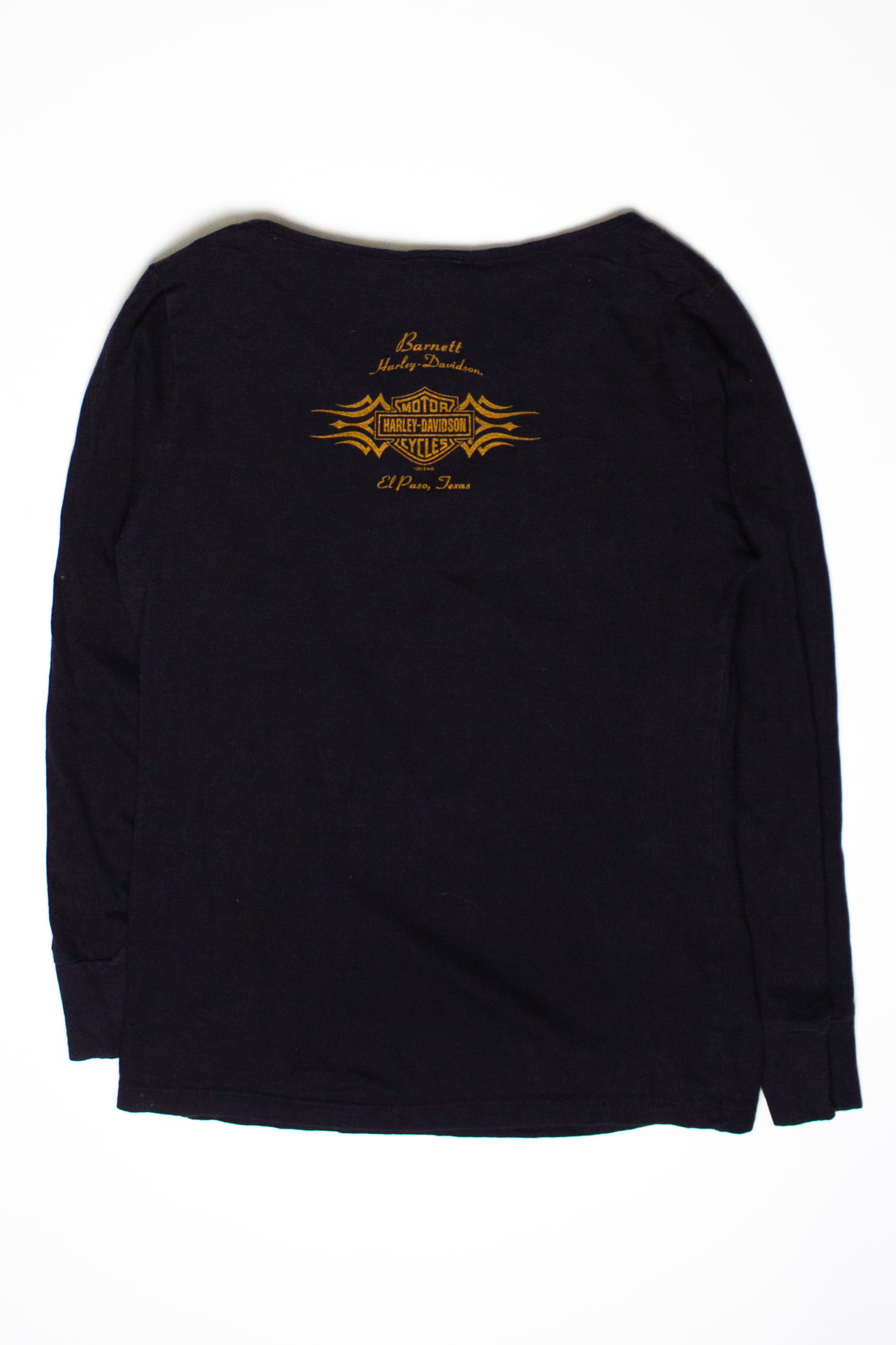 Long Sleeve Barnett Harley Davidson T-Shirt (2010s)