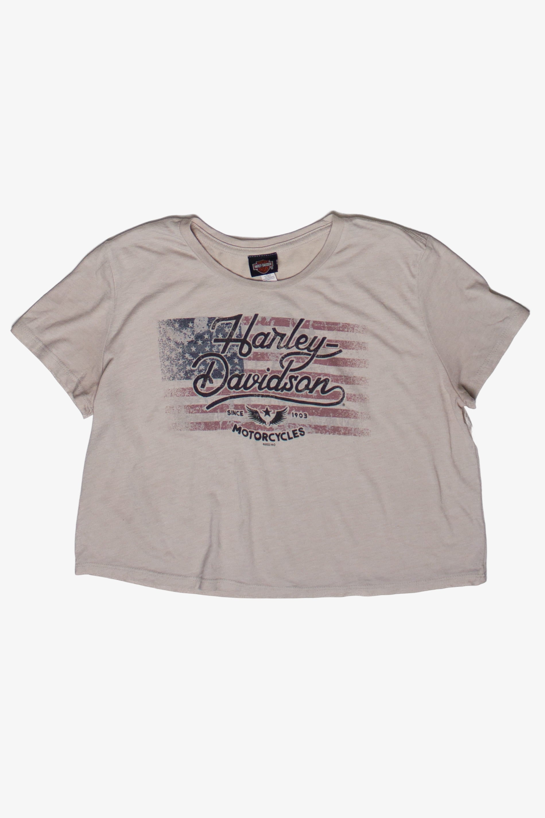 Cropped Red Rock Harley Davidson T-Shirt (2020s)