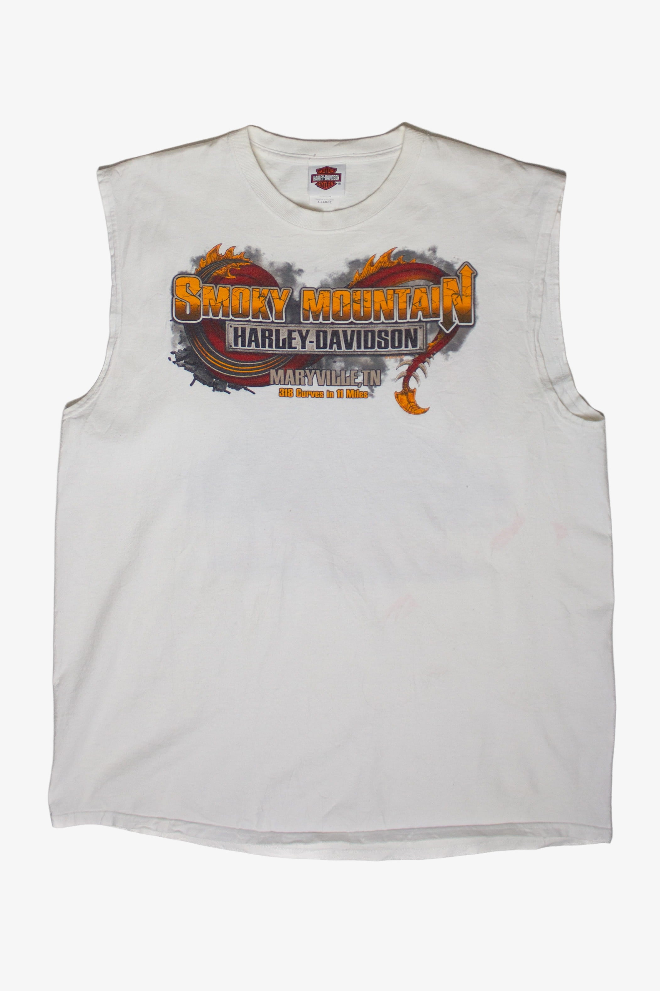 Sleeveless Smoky Mountain Harley Davidson T-Shirt (2010s)