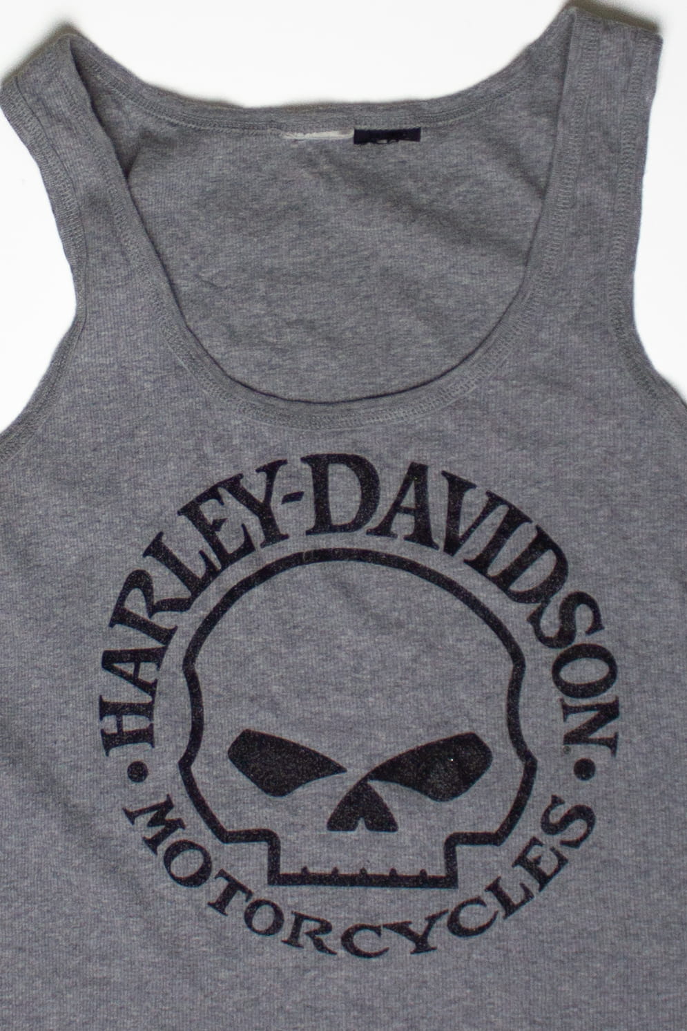 Ribbed Skull Harley Davidson Tank (2010s)
