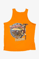Recycled Orange Nag's Head Harley Davidson Sleeveless T-Shirt (2010s)