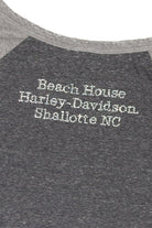 Recycled Gray Rhinestone Beach House Harley Davidson T-Shirt