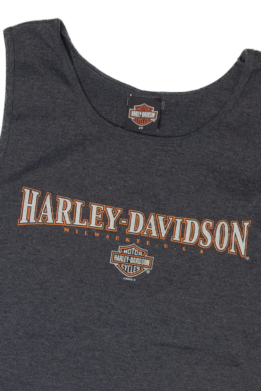 Recycled Mancuso Sleeveless Harley Davidson T-Shirt (2000s)