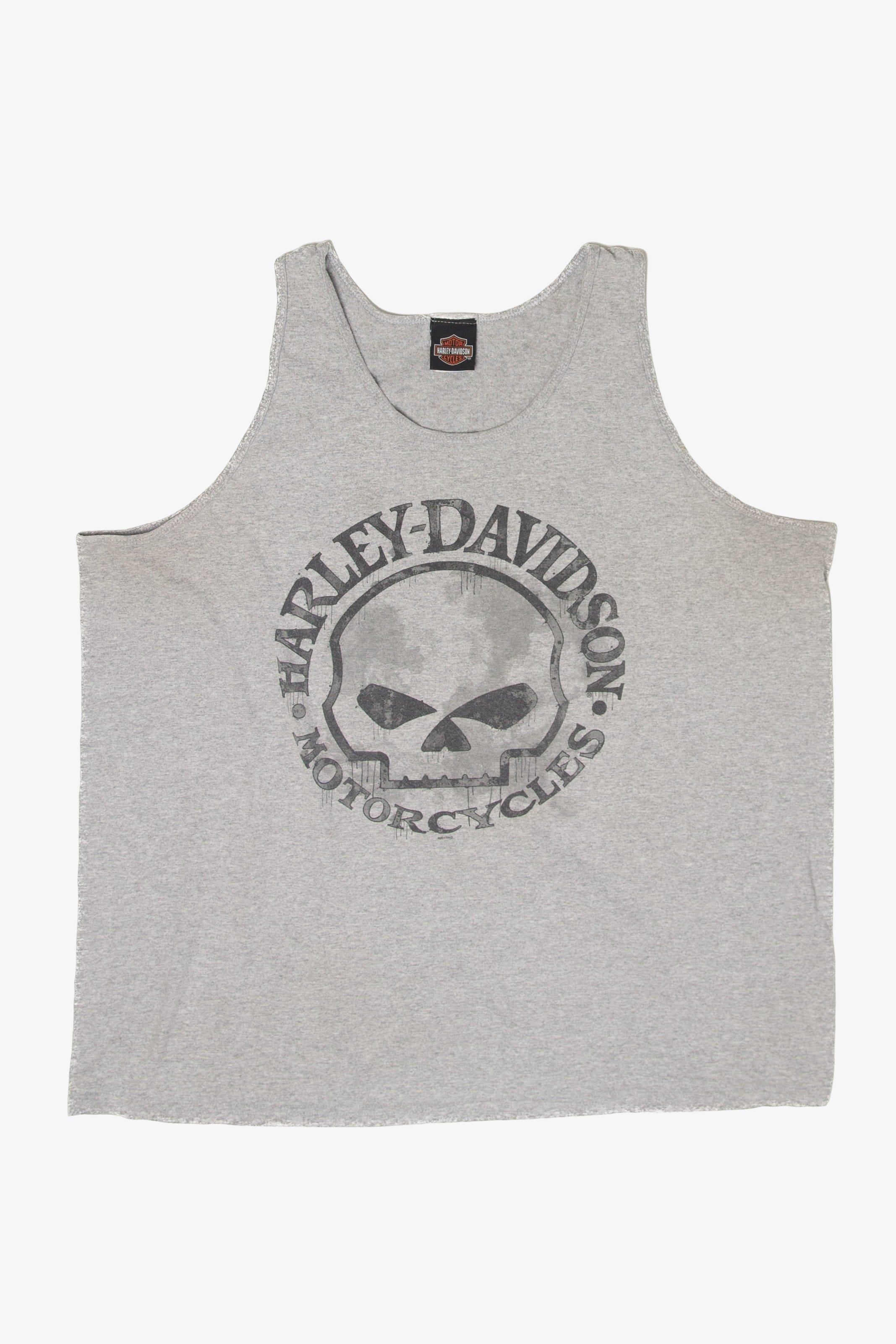 Recycled Skull Las Vegas Harley Davidson T-Shirt Sleeveless (2010s)