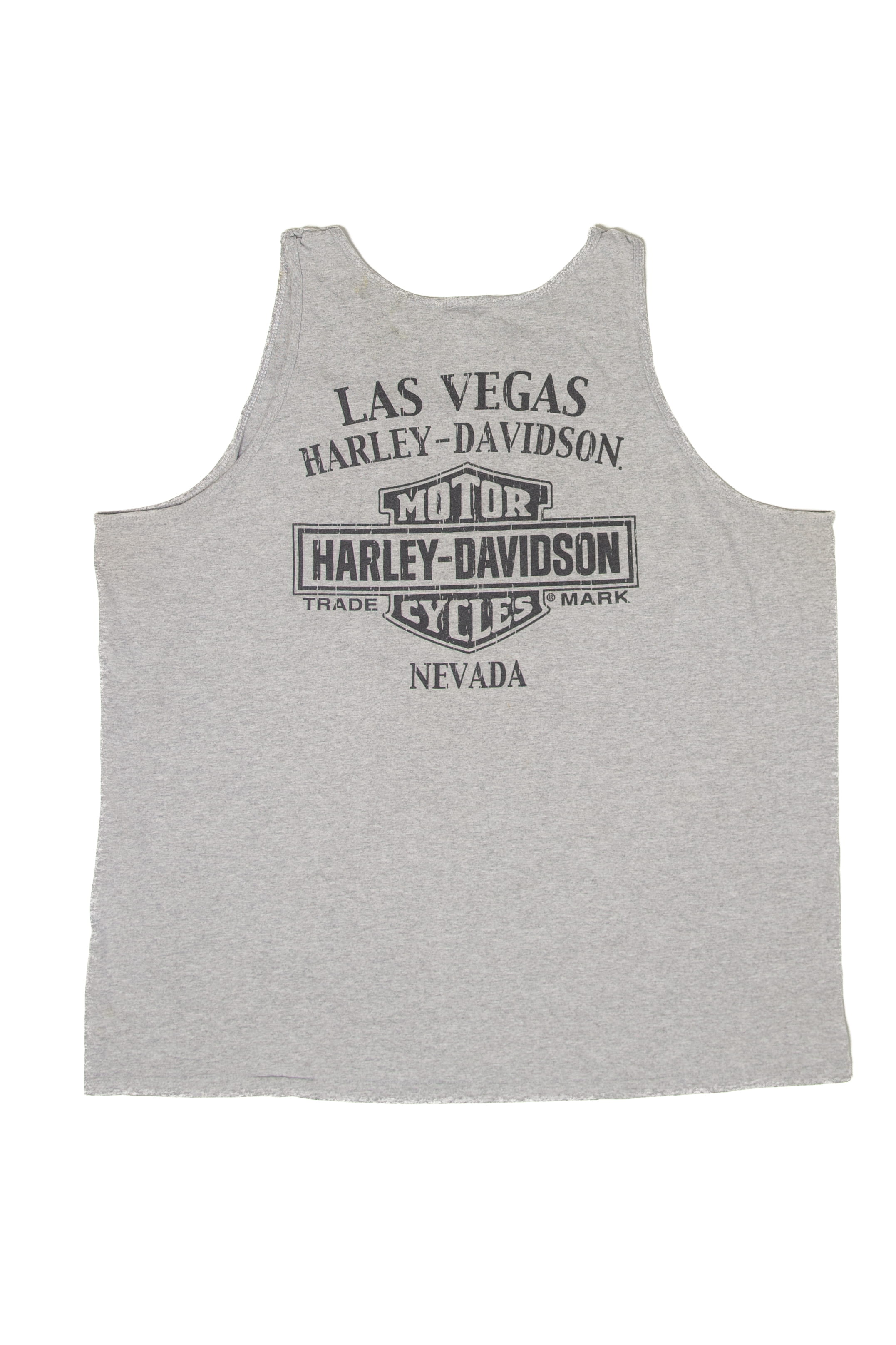 Recycled Skull Las Vegas Harley Davidson T-Shirt Sleeveless (2010s)