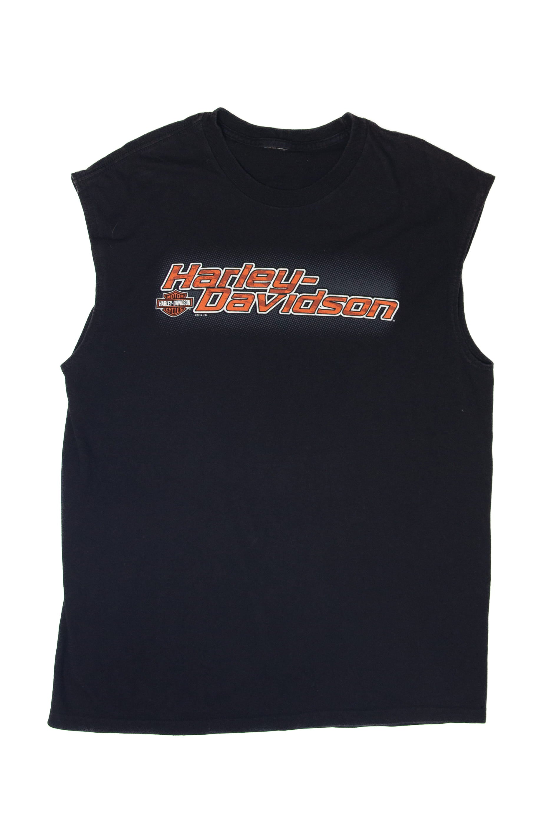 Recycled Big Barn Harley Davidson Sleeveless T-Shirt (2010s)