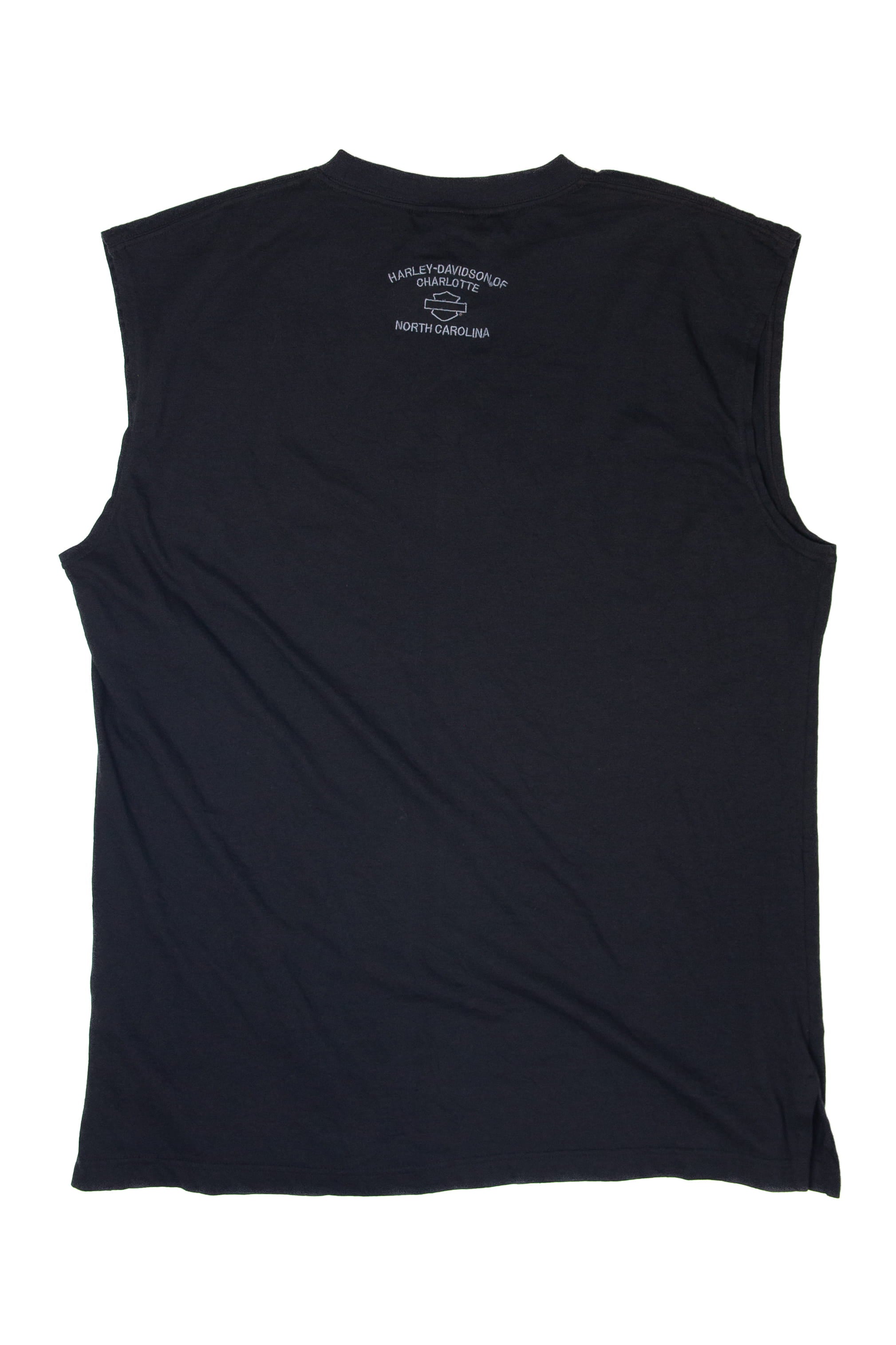 Recycled Charlotte North Carolina Harley Davidson Sleeveless T-Shirt