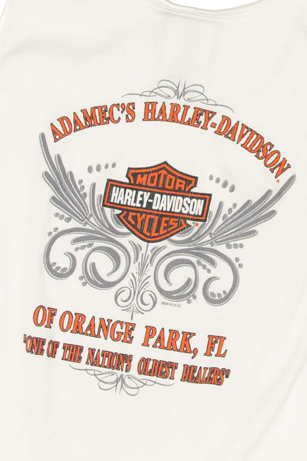 Recycled Skull Adamec's Harley Davidson Sleeveless T-Shirt (2010s)