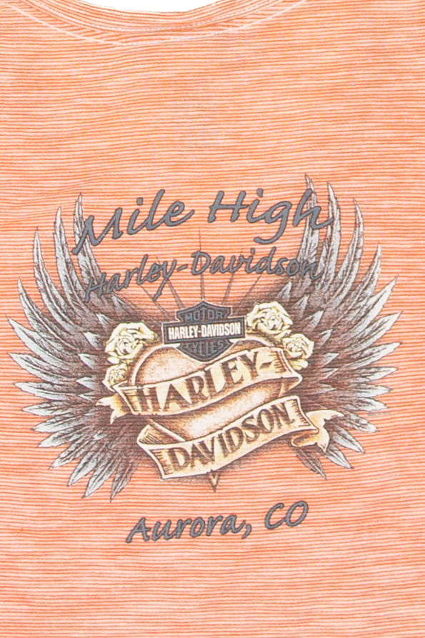 Recycled Mile High Harley Davidson T-Shirt (2010s)