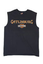 Recycled Hillbilly Gatlinburg Harley Davidson Sleeveless T-Shirt (2010s)