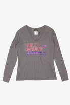 Recycled Legacy V-Neck Long Sleeve Harley Davidson T-Shirt (2010s)