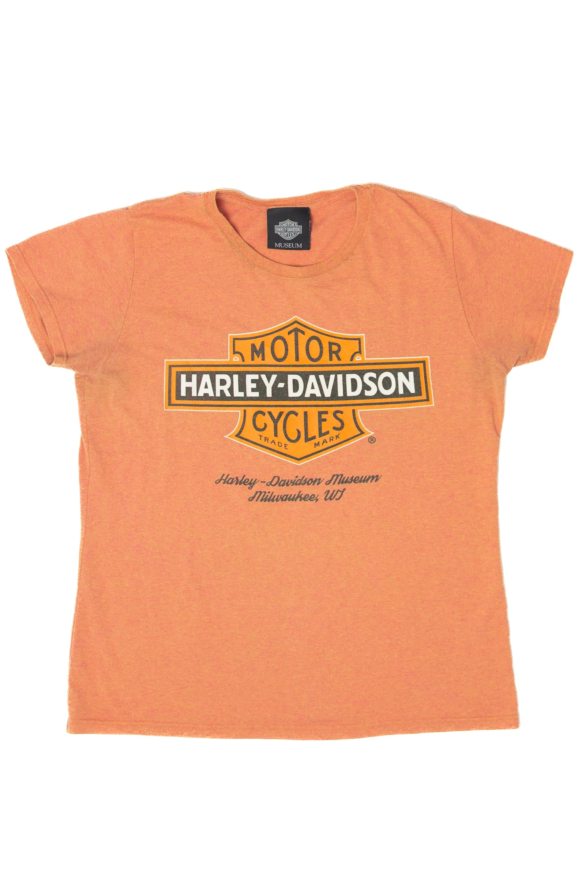 Recycled Orange Museum Harley Davidson T-Shirt