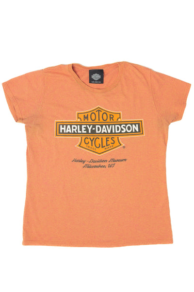 90s HARLEY DAVIDSON vintage MUSEUME Ｔシャツ Recycled Orange Museum Harley Davidson T-Shirt – Ragstock