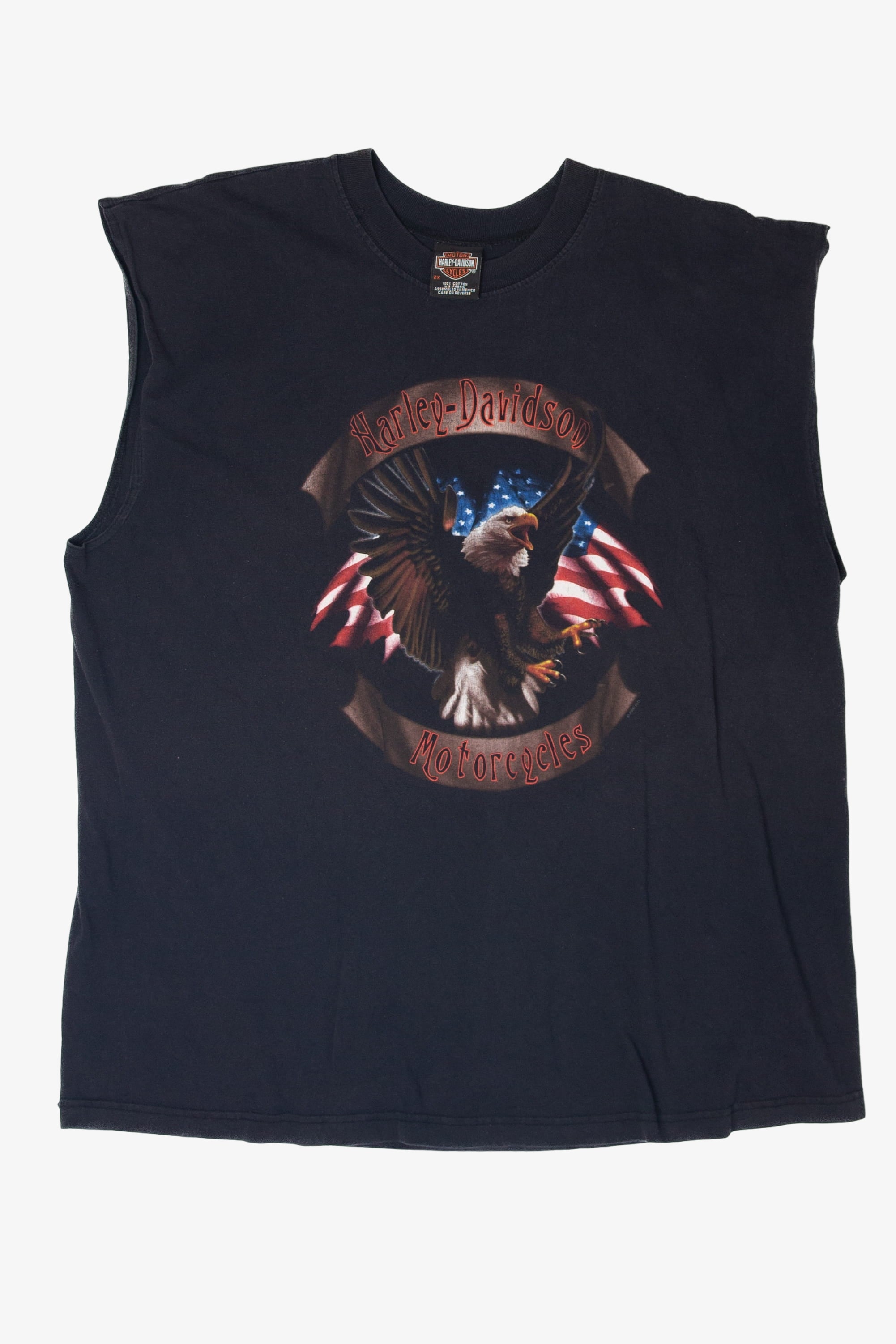 Vintage Denton County Harley Davidson Sleeveless T-Shirt (2000s)