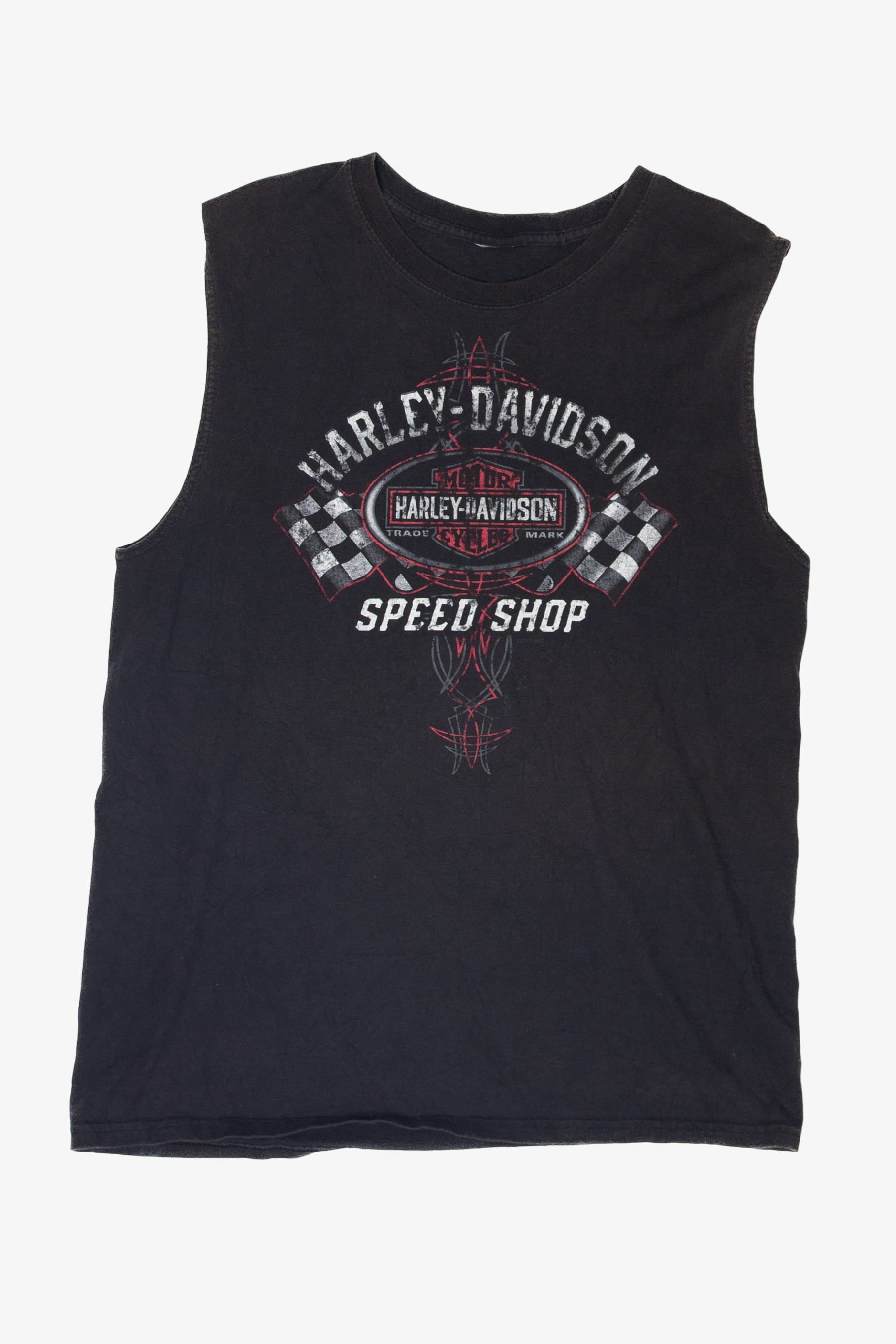 Recycled Speed Shop Zylstra Harley Davidson Sleeveless T-Shirt (2010s)