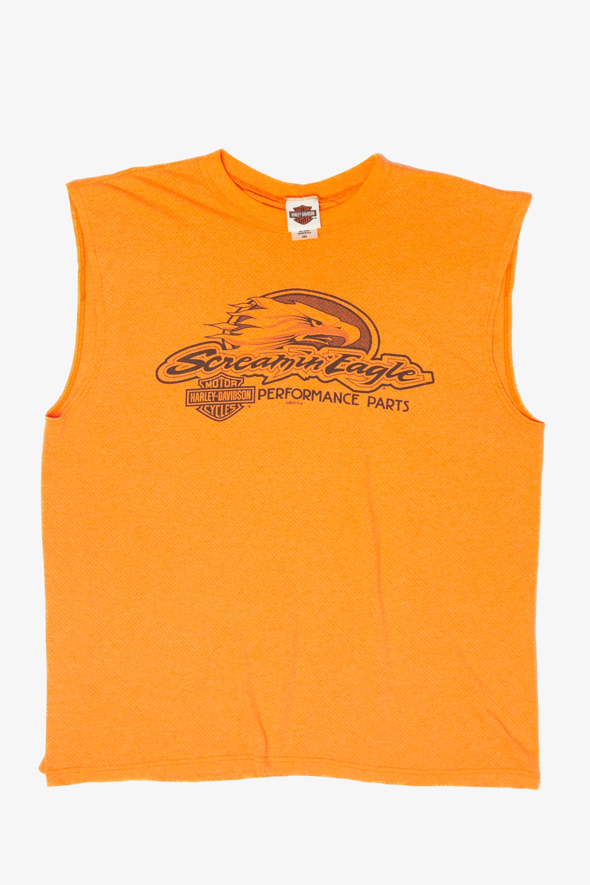 Recycled Screaming Eagle Harley Davidson Sleeveless T-Shirt (2010s)