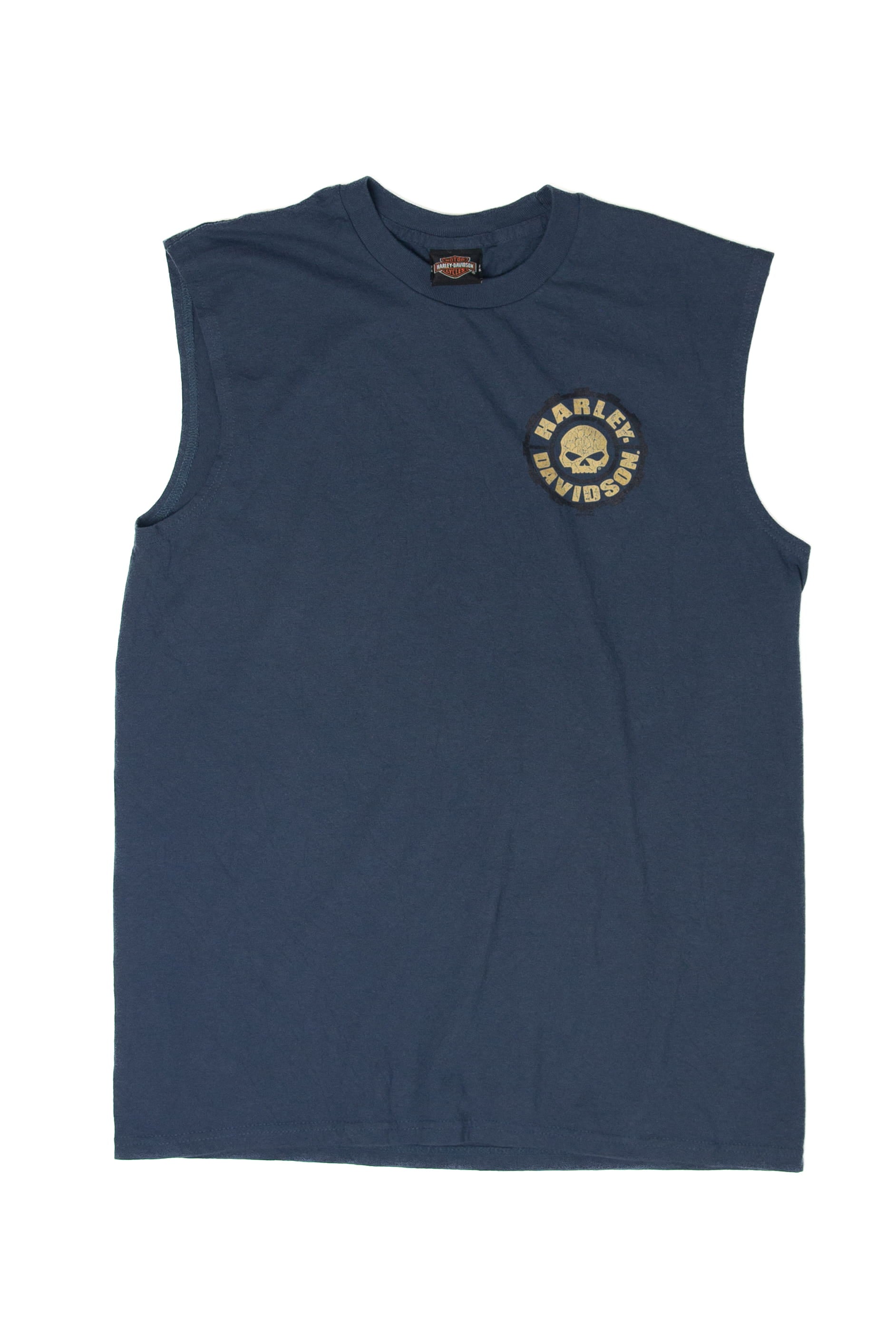 Recycled Tripp's Harley Davidson Sleeveless T-Shirt (2010s)