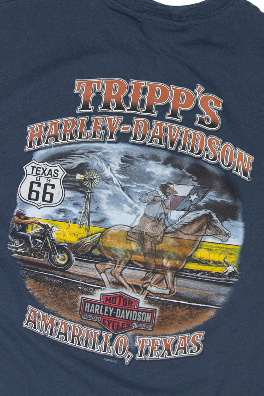 Recycled Tripp's Harley Davidson Sleeveless T-Shirt (2010s)