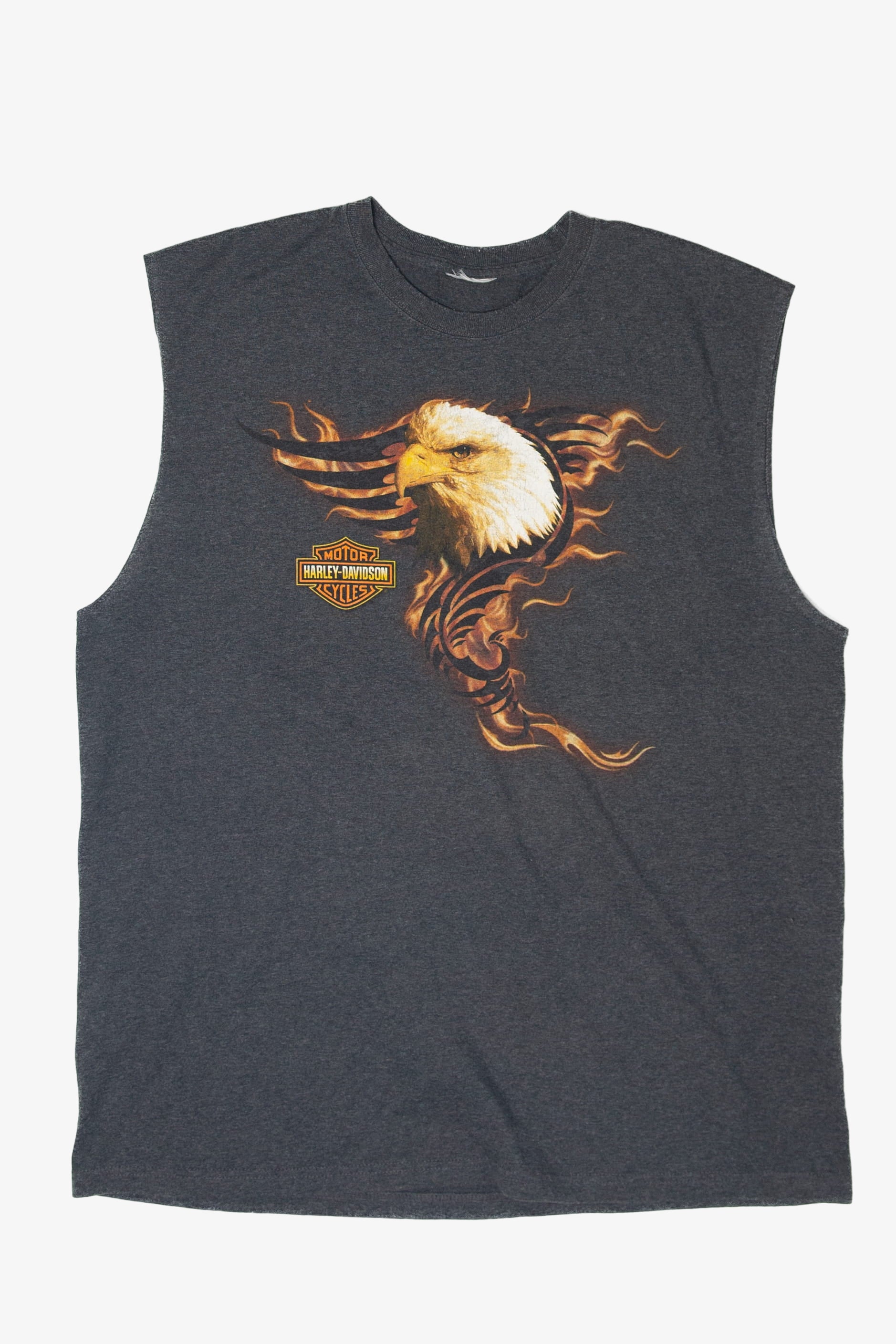 Recycled Magic City Harley Davidson Sleeveless T-Shirt (2010s)