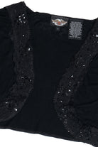 Harley Davidson Sequin Bolero Long Sleeve Top (2010s)