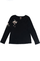 Vintage Harley Floral Tattoo Print Long Sleeve T-Shirt (2000s)