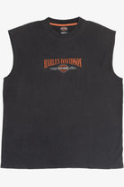 Harley Davidson Embroidered Logo Waffle Weave Muscle Shirt