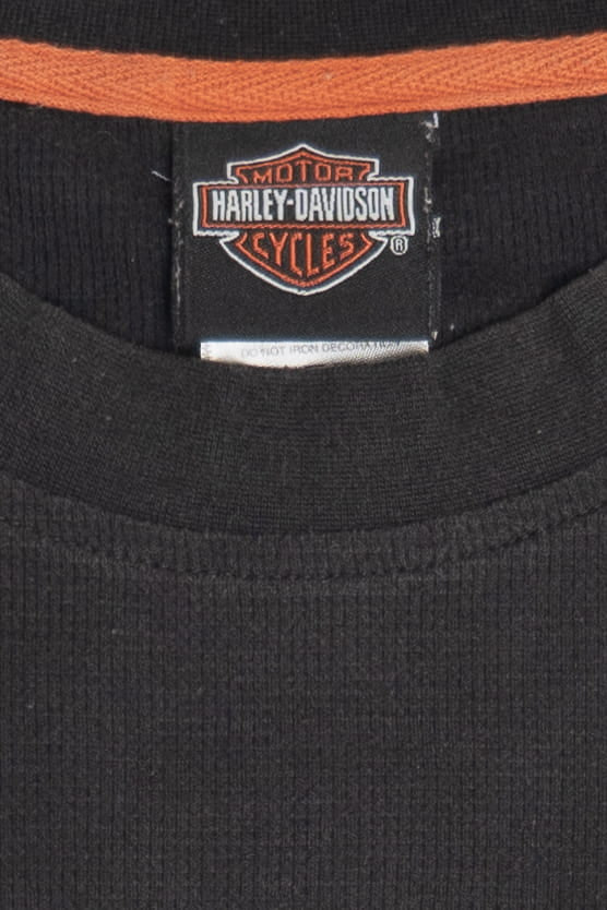 Harley Davidson Embroidered Logo Waffle Weave Muscle Shirt