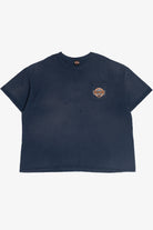 Distressed Navy Black Widow Harley Davidson Pocket T-Shirt