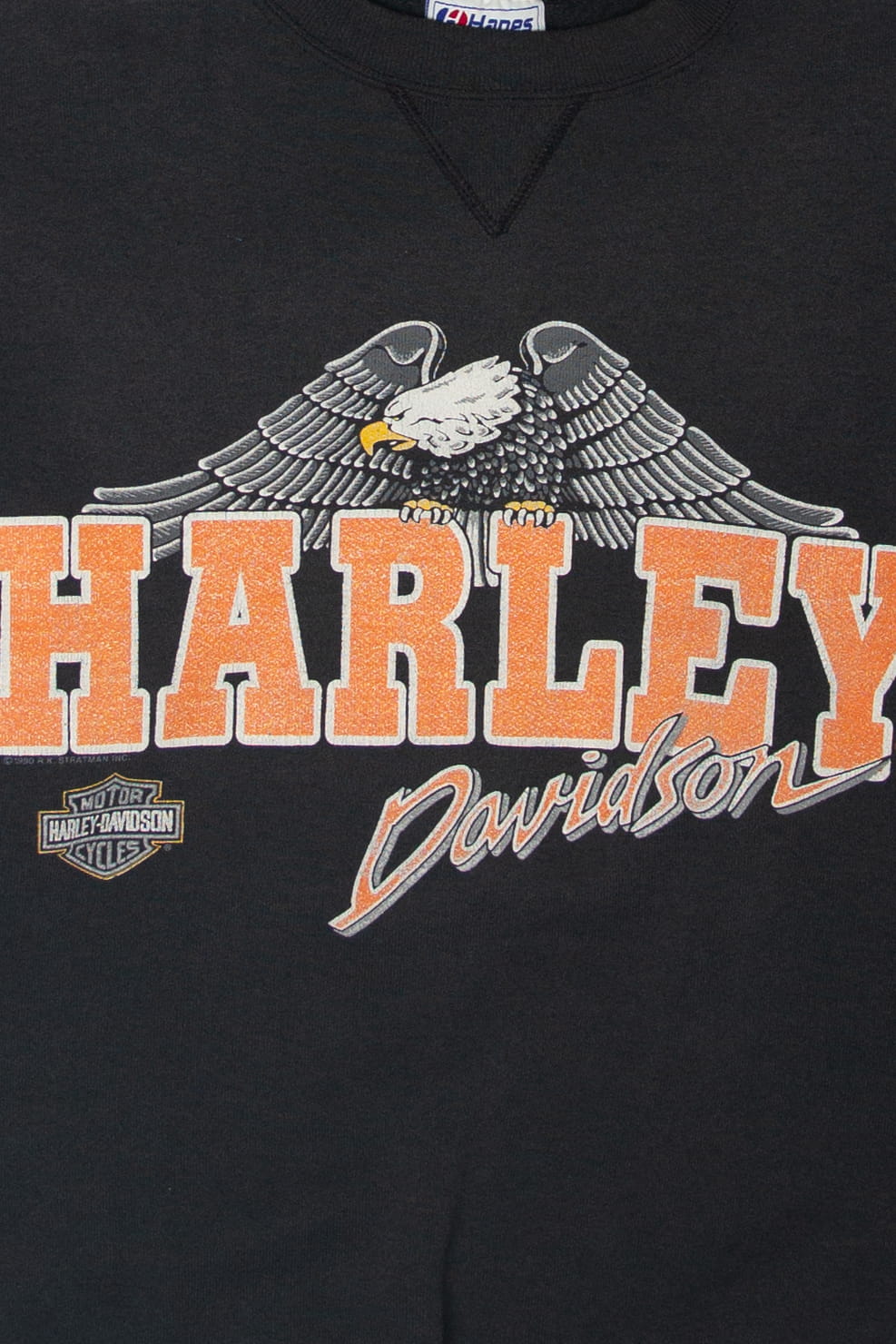 Hanes "American And Proud Of It!" Eagle Harley Davidson Sweatshirt (1990s)